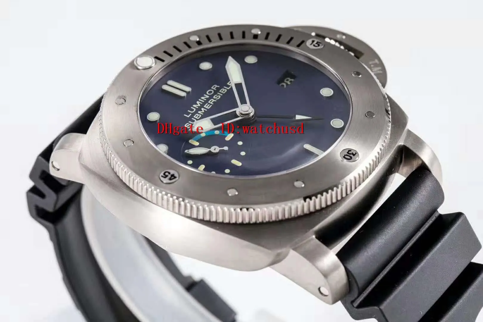 ZF Factory SUBMERSÍVEL Mens Relógios pam371 Relógio de pulso de titânio Relógio esportivo luminoso Relógios de safira à prova d'água p9001 Automático Me261s