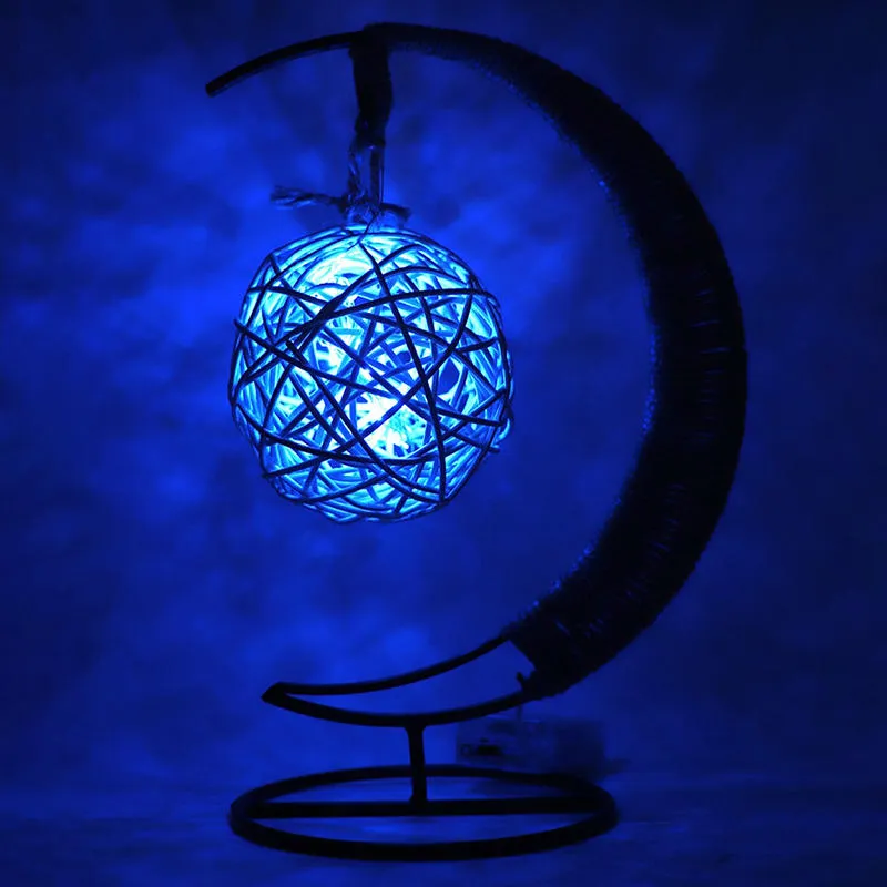 Creative Handmade Hemp Rope Rattan Ball Lamp Decor Light Hom Lving2432