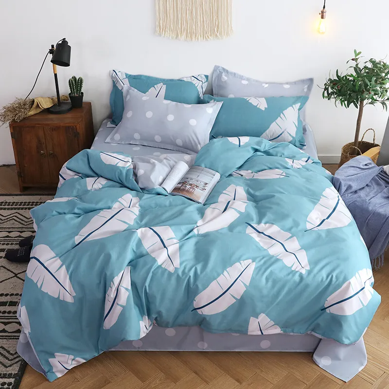 Designer Bed Comforters Set Winter 4st Bäddsuppsättningar Designer Bekväma hemtextiler Däcke täckningskudde Bäddsblad3707403