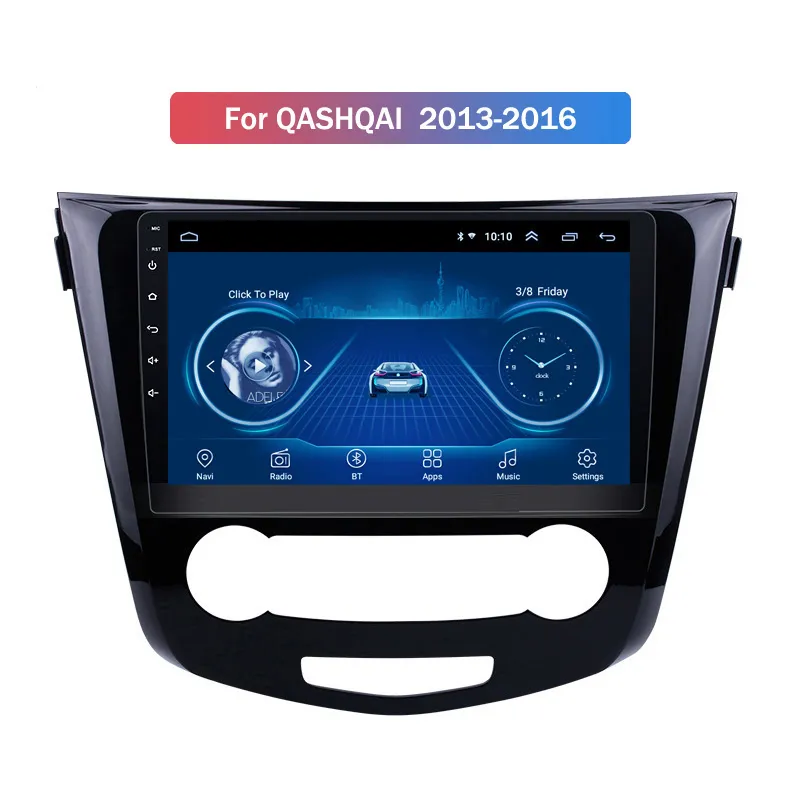 10.1 inç Android Araba Video DVD Nissan Qashqai için GPS Gezinme 2013-2016 Multimedya Radyo Sistemi