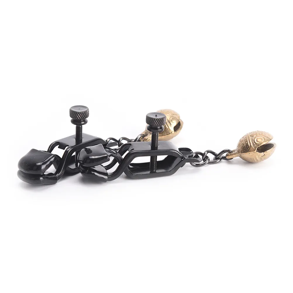 Acero inoxidable Labia Clítoris Pezón Abrazaderas Cadena de metal negro Bdsm Bondage para mujeres Joyería del cuerpo Accesorios exóticos C18122501