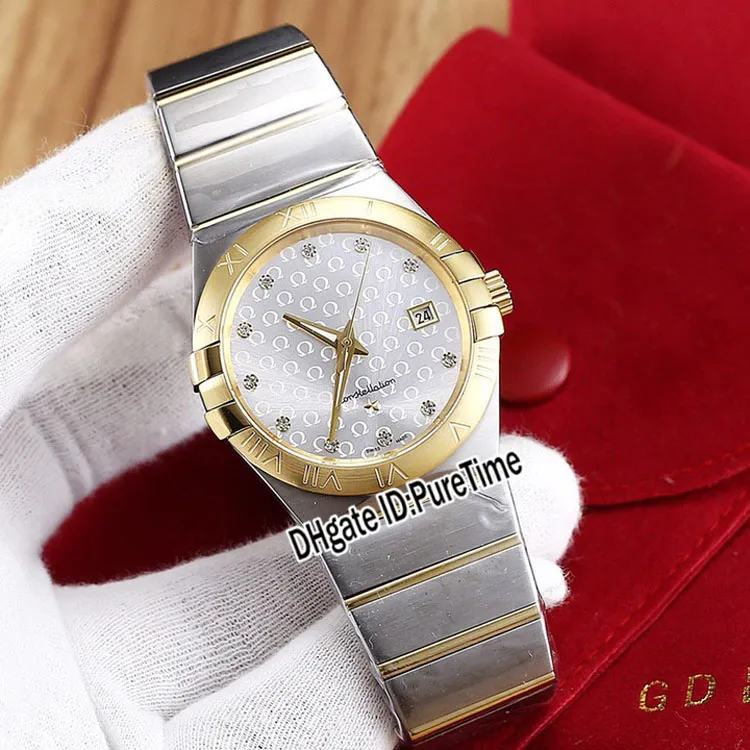 New 123 25 35 20 58 001 Two Tone Yellow Gold Diamond Bezel Gold Dial Miyota 8215 Automatic Mens Watch Stainless Steel Watches Pure295T