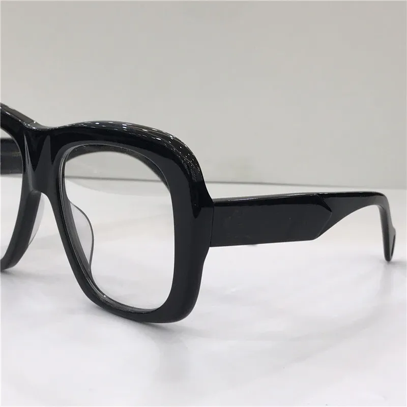 새로운 패션 디자이너 광학 안경 0498 큰 프레임 스퀘어 간단한 프레임 레트로 인기있는 스타일 투명 렌즈 보호 안경 157U