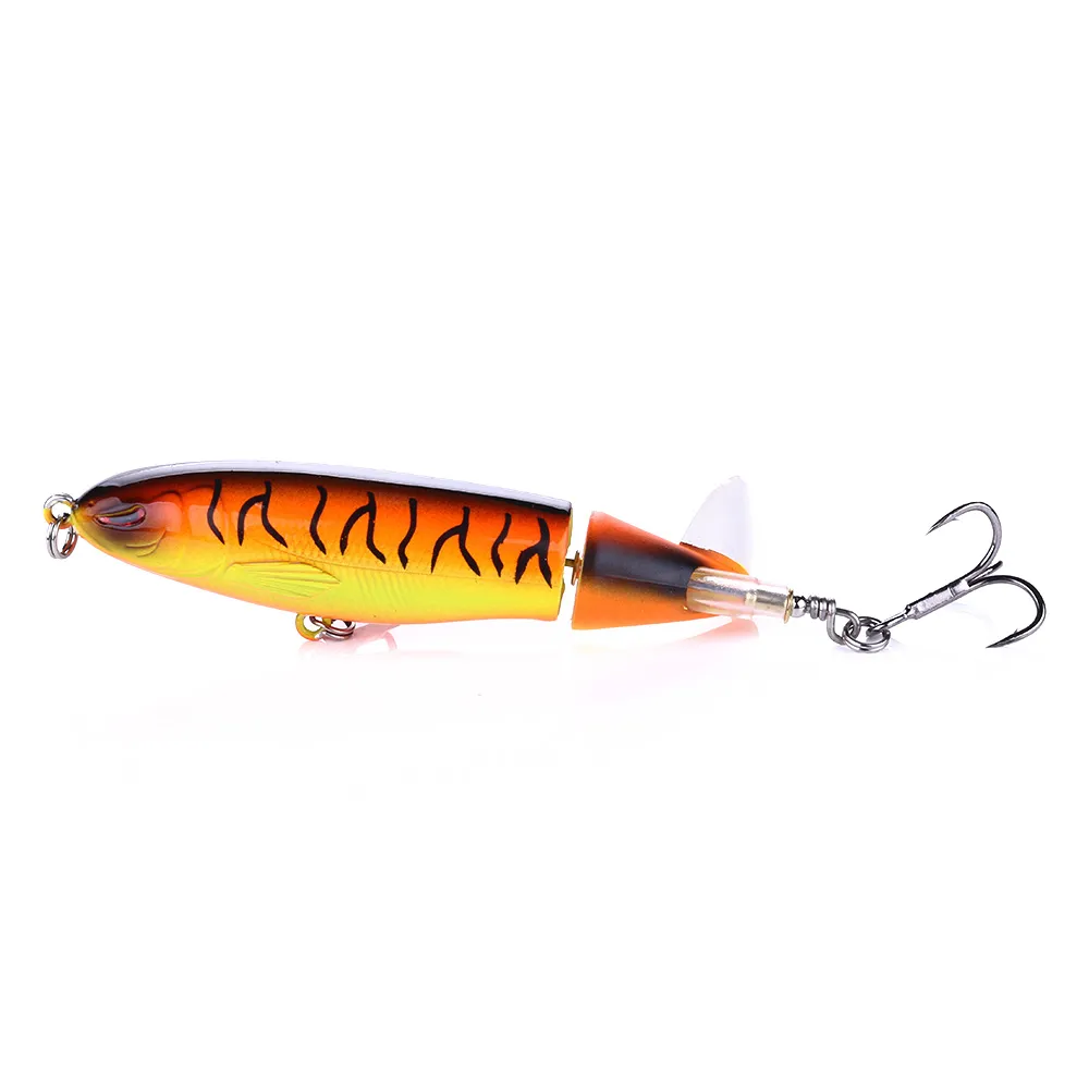 HENGJIA 8 Stück Whopper Plopper 100 mm 13 5 g künstlicher Top-Wasser-Angelköder rotierender Schwanz Pesca Tackle262W