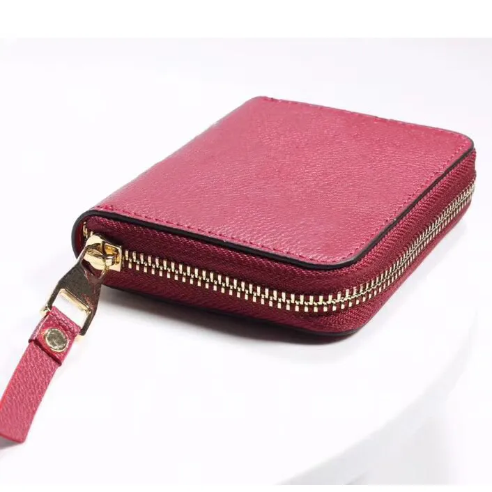 Кожаный классический дизайнерский дизайнерский короткий кошелек для женского модного кошелька Деньги сумка на молнии на молнии монеты карманные ноты дизайнерский сцепление Victor279k