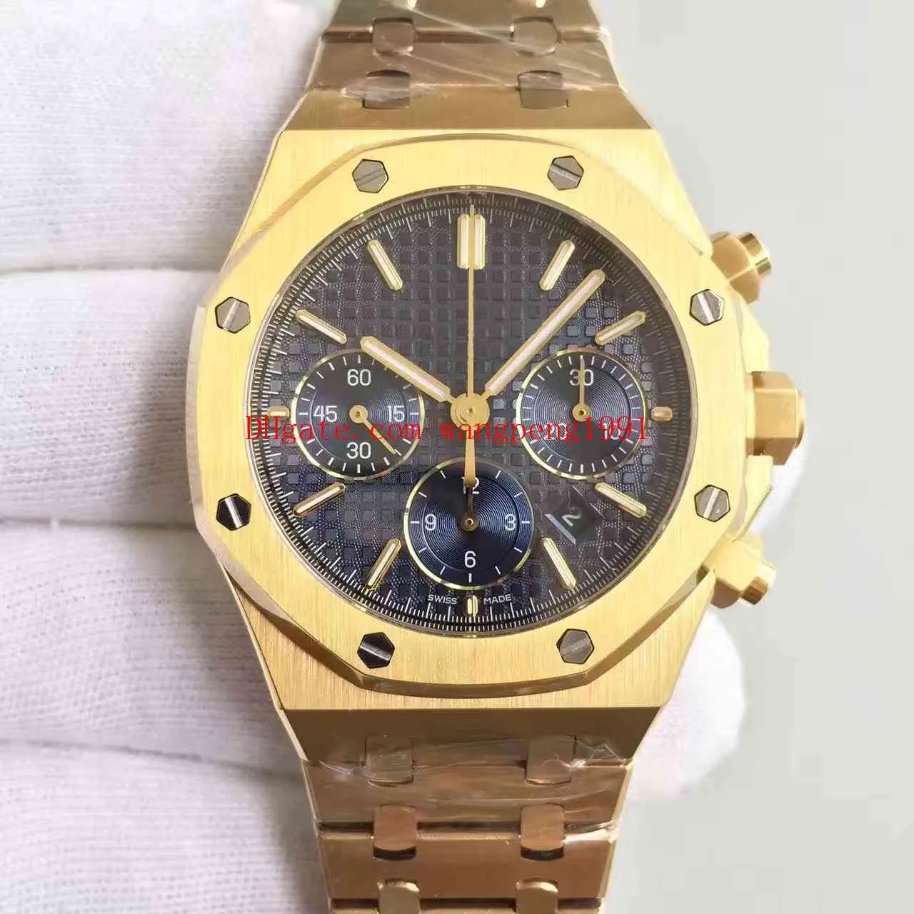 men Classic Series watch 41mm 26320 VK Quartz 18K Yellow Gold Chronograph work Mens Watches Wristwatches230L