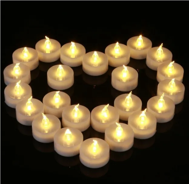 Sxi 24 pacote branco quente bateria led luzes de chá sem chama cintilação tealight diâmetro 1 4 vela falsa elétrica para casamento votivo 268e