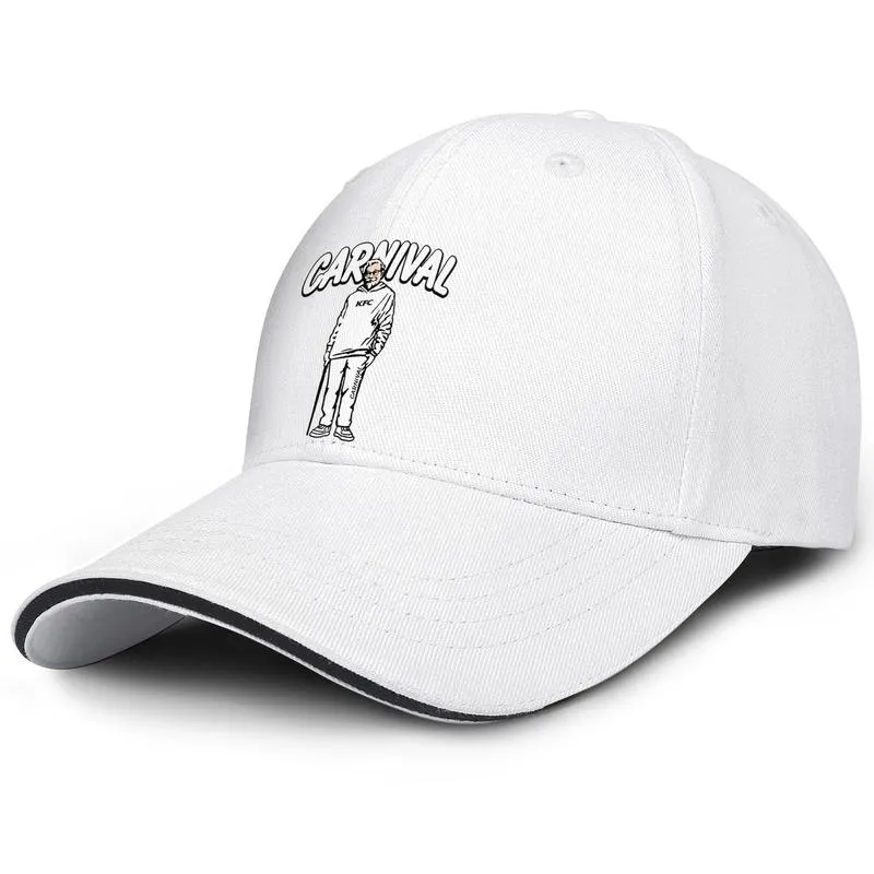 Unisex kfc logo mode baseball smörgås hatt tom söt lastbil förare cap överste Sanders stekt kyckling karneval kentucky1950437136552196