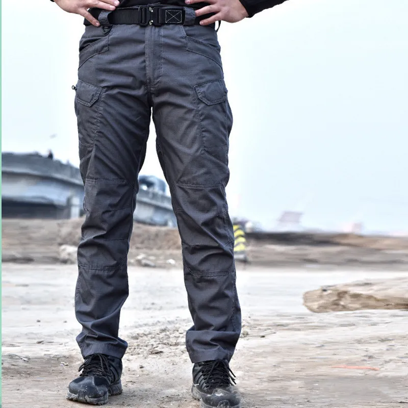 2019 Tactical Pants Military Cargo Pants Men Knee Pad SWAT Army Airsoft Solid color Clothes Hunter Field Combat Trouser Woodland Y200114