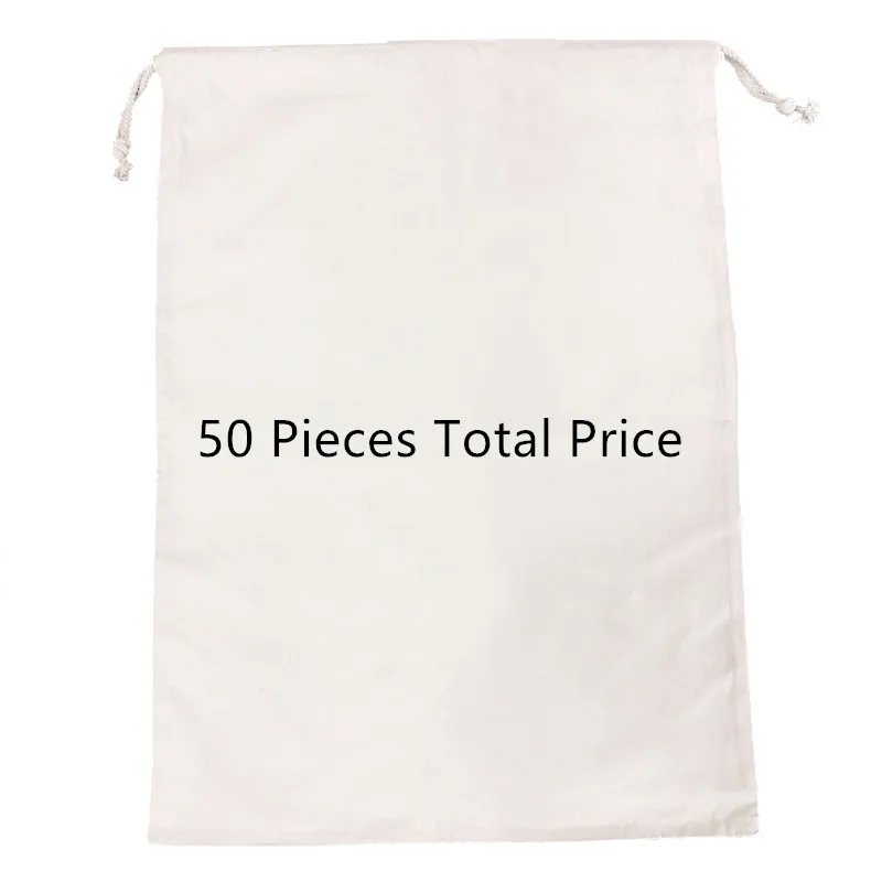 Whole Blank Santa Sacks 50cm X 70cm Personalized Christmas Bag Drawstring Gift Festive Party Supplies304c
