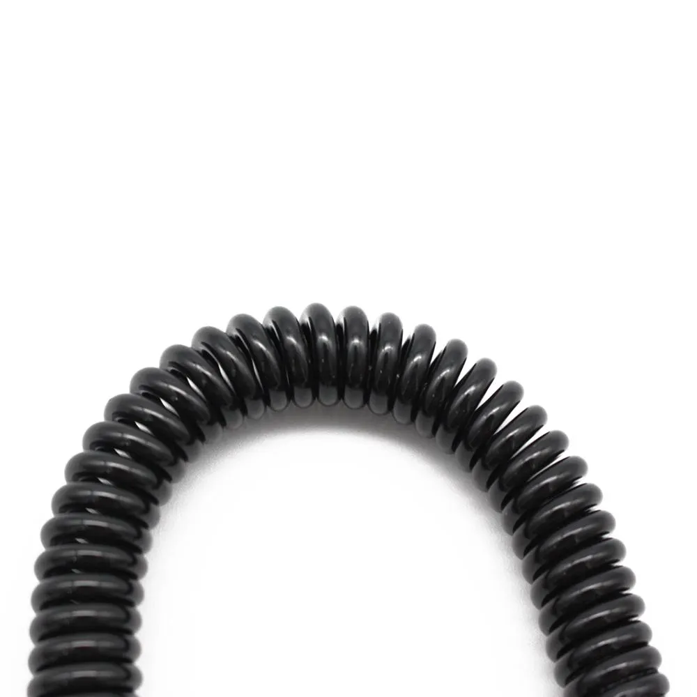 البلاستيك الأسود الأسود القابل للسحب حلقة الربيع لفائف السلسلة الممتدة سلسلة مفاتيح للرجال النساء واضحة حامل حامل مفتاح مضاد keyrin189r