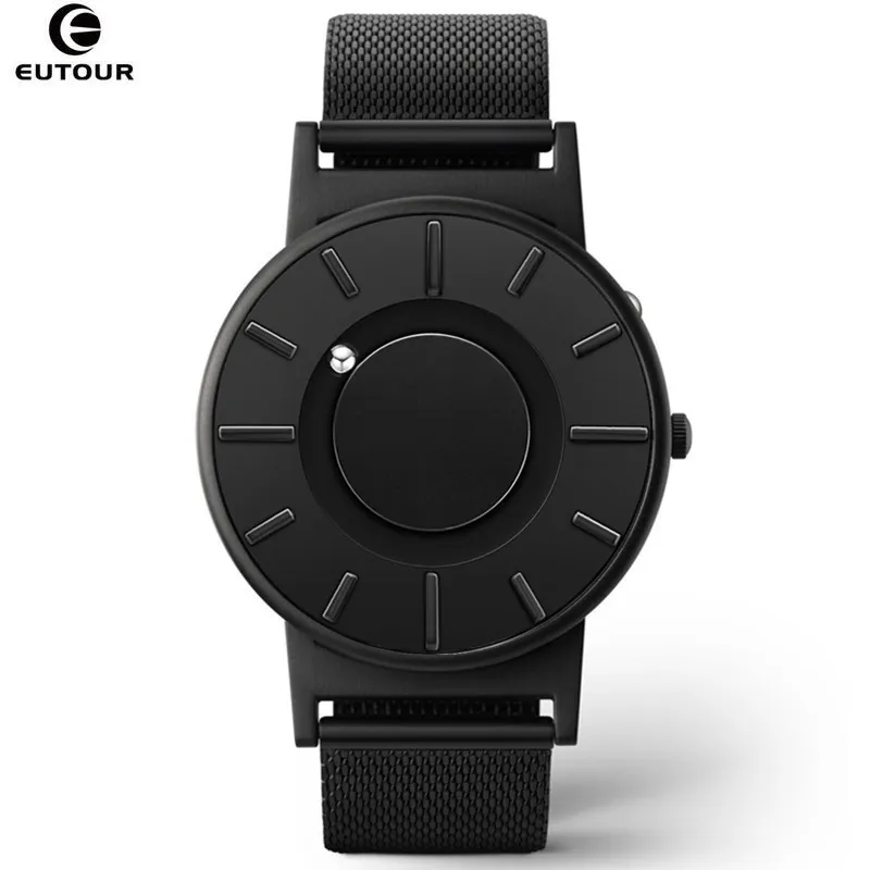 2018 neue Stil Uhr Männer Eutour Magnetische Kugel Zeigen Innovative Armbanduhren Herren Nylonband Quarzuhr Mode Erkek Kol Saati J19156x