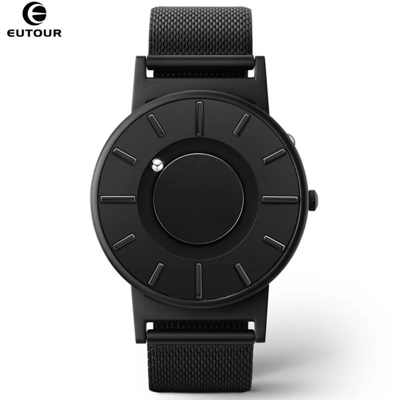 2018 New Style Watch Men Eutour Magnetic Ball Show Innovate Wrist Wrist Watches Mens Nylon Strap Quartz Watch Fashion Erkek Kol Saati J19156X