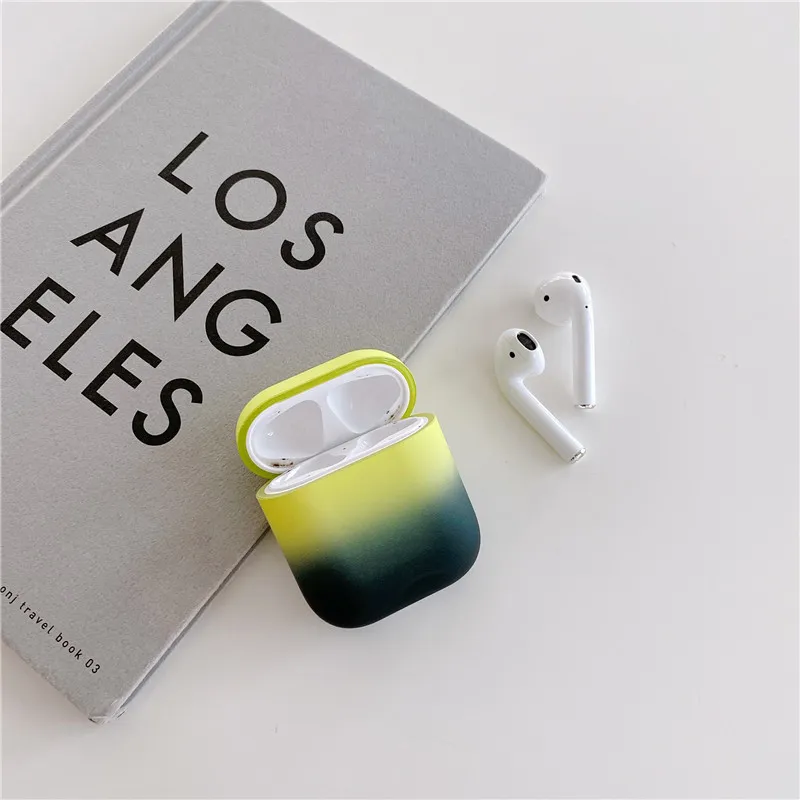 For AirPods 12 Air pods Pro 3 Case luxury Gradient Rainbow Earphone Case hard PC Protective case fundas For Airpods pro 3 capa8001817