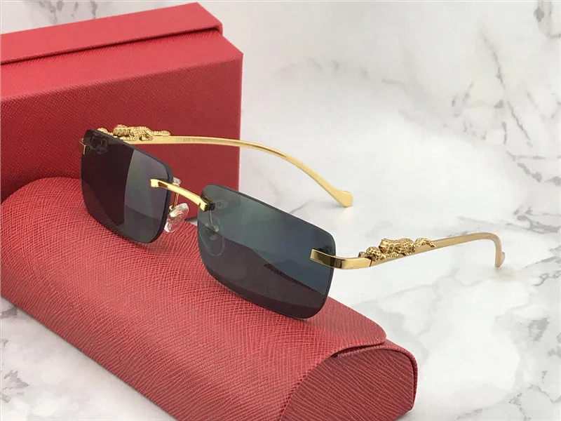 Luxury-2019 new designer optical glasses and sunglasses 1984615 square rimless frame transparent lens animal legs Vintage simple s231K