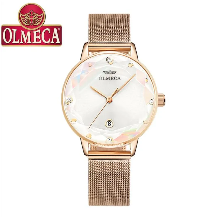 Nova moda simples relógio feminino senhora bonito quartzo ins estilo ultrafino 10mm aço inoxidável 30m impermeável294x