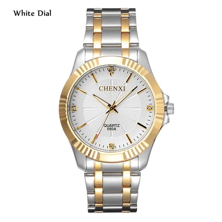 Chenxi relógio masculino marca de luxo moda negócios relógios quartzo aço completo à prova dwaterproof água relógio dourado relogio masculino2429