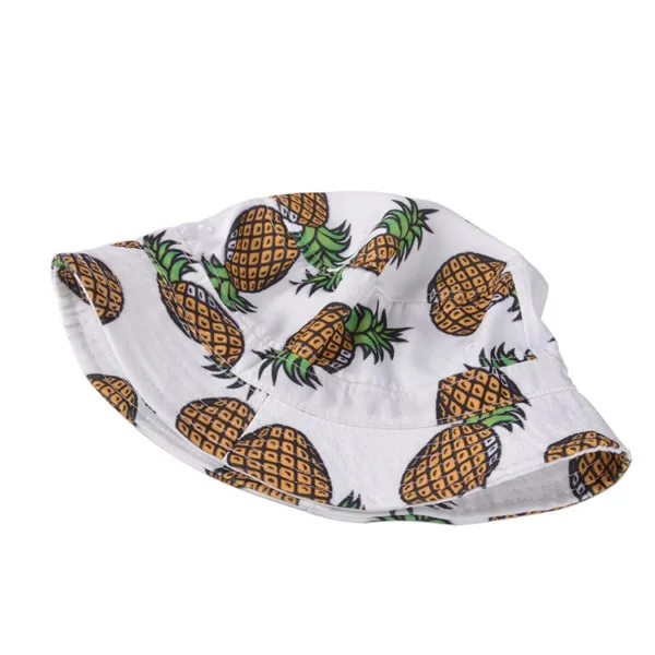 Dames Heren Katoen Emmer Hoed Boonie Jacht Lente Zomer Vissen Buiten Strand Kerk Straat Zonnehoed Caps Ananas Patter5402003