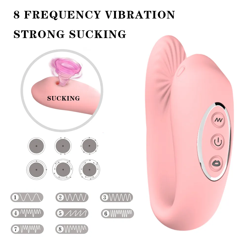 U Tipi Emme Klitoris Vibratör 8 Hız Kablosuz Uzaktan Vibratör G-Spot Stimülatörü USB Şarj Vibratör Çift Kadın Y200616 Için Seks Oyuncak