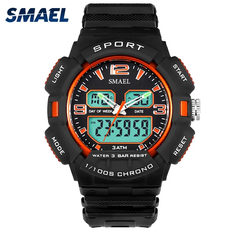 Smael Brand Sport Watches Men 30m Waterproof S Thock Resisitant Wojskowe zegarki wojskowe Męskie prezenty urodzinowe męskie zegarki WS1378 HI248L