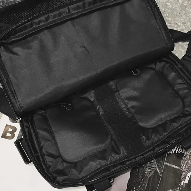 Alyx schwarze Brust -Rig -Tasche für Männer Hip Hop Streetwear Tailentasche Taktische Brusttaschen Fanny Pack Taillenpackungen Lauf Telefonbeutel 296d