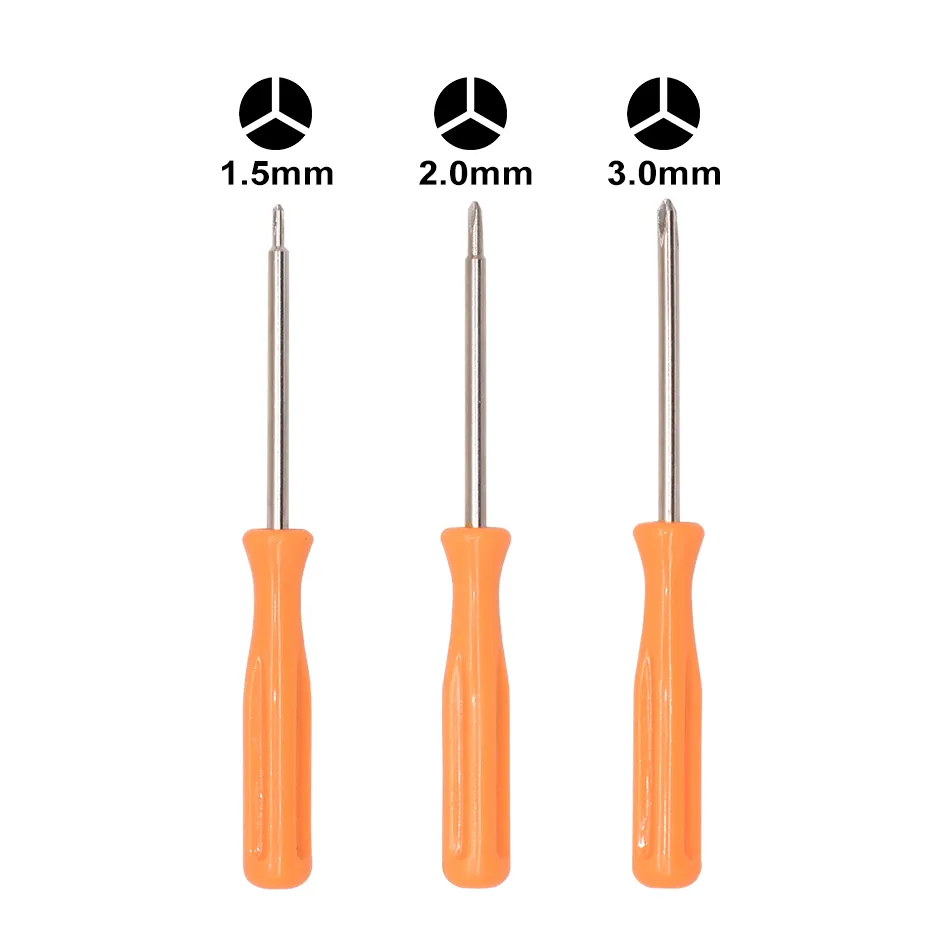 3x100mm 45# Steel Orange Screwdriver T8 مع ثقب phillips flathead T3 T4 T5 T6H T7 T7 T8H لـ Xbox360 Shaver T10H 2 0y 3 0y Screw296Q