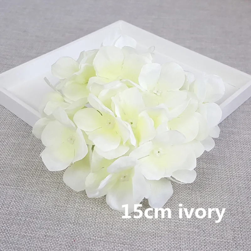 100 pezzi colore bianco testa di fiore artificiale matrimonio rosa peonia ortensia bouquet da sposa decorazione di nozze fai da te festa a casa falso Flowe286w