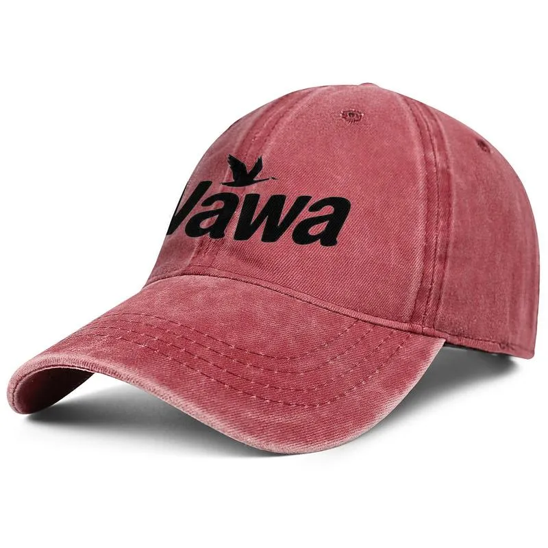 Berretto da baseball in denim unisex con logo Wawa in bianco e nero, progetta i tuoi cappelli alla moda carini Red Florida Store7244030