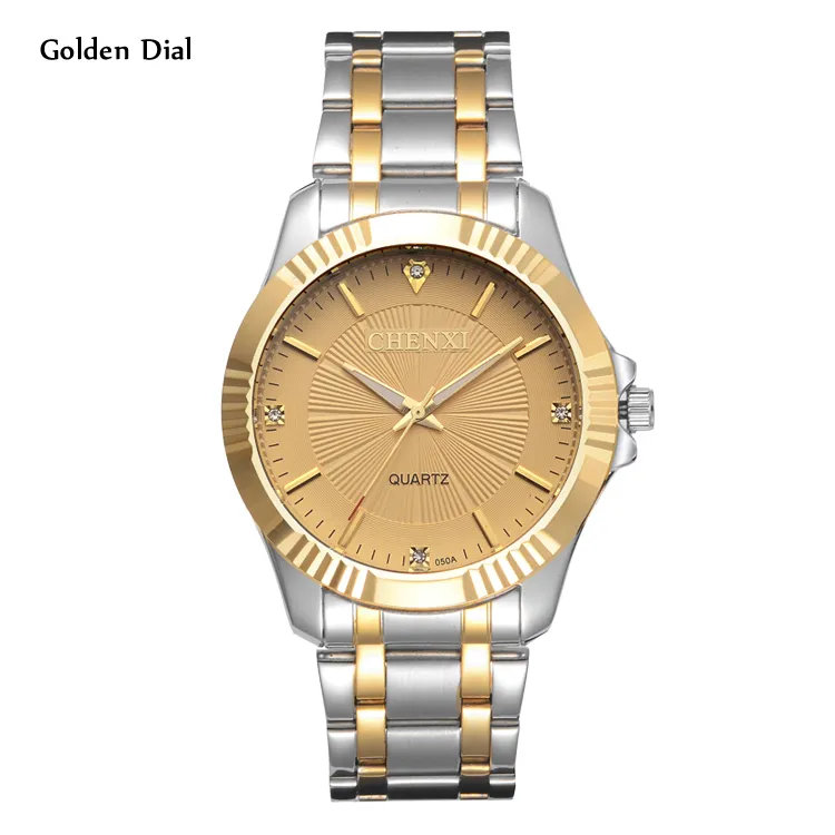 Chenxi Men kijken topmerk luxe modebedrijf Kwarts horloges heren vol stalen waterdichte waterdichte gouden klok relogio masculino244w