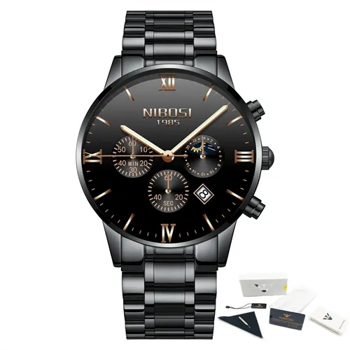 Nibosi Watch Men Men Fashion Quartz Clock Mens Watch Tuxury Famous Top Brand Brand Busines