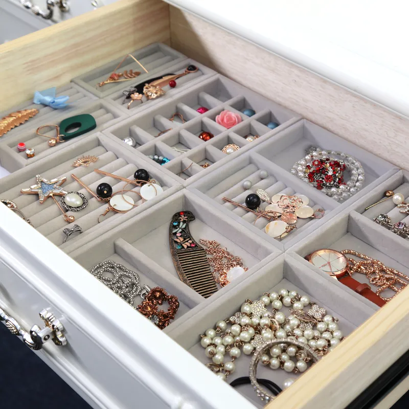 Maison bricolage tiroir trucs diviseur finition boîte bijoux armoire de rangement bijoux tiroir organisateur adapté à la plupart des pièces Space2972
