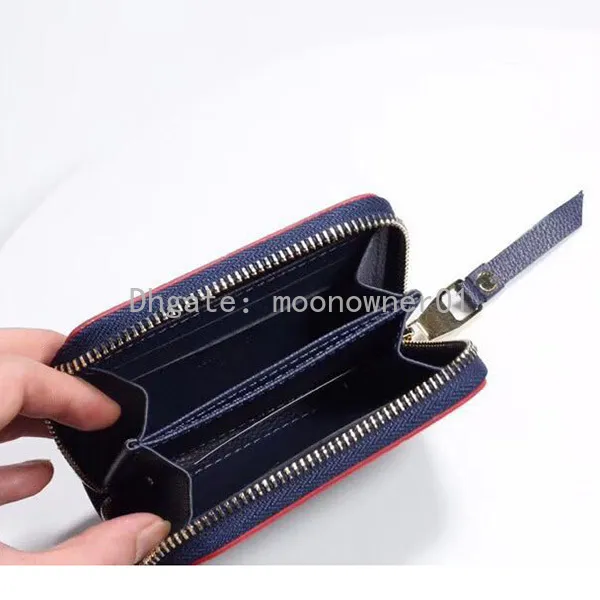Skórzany projektant krótki portfel dla kobiet mody skórzana torebka Money Bag Zipper Torebka torebka torebka kieszonkowa