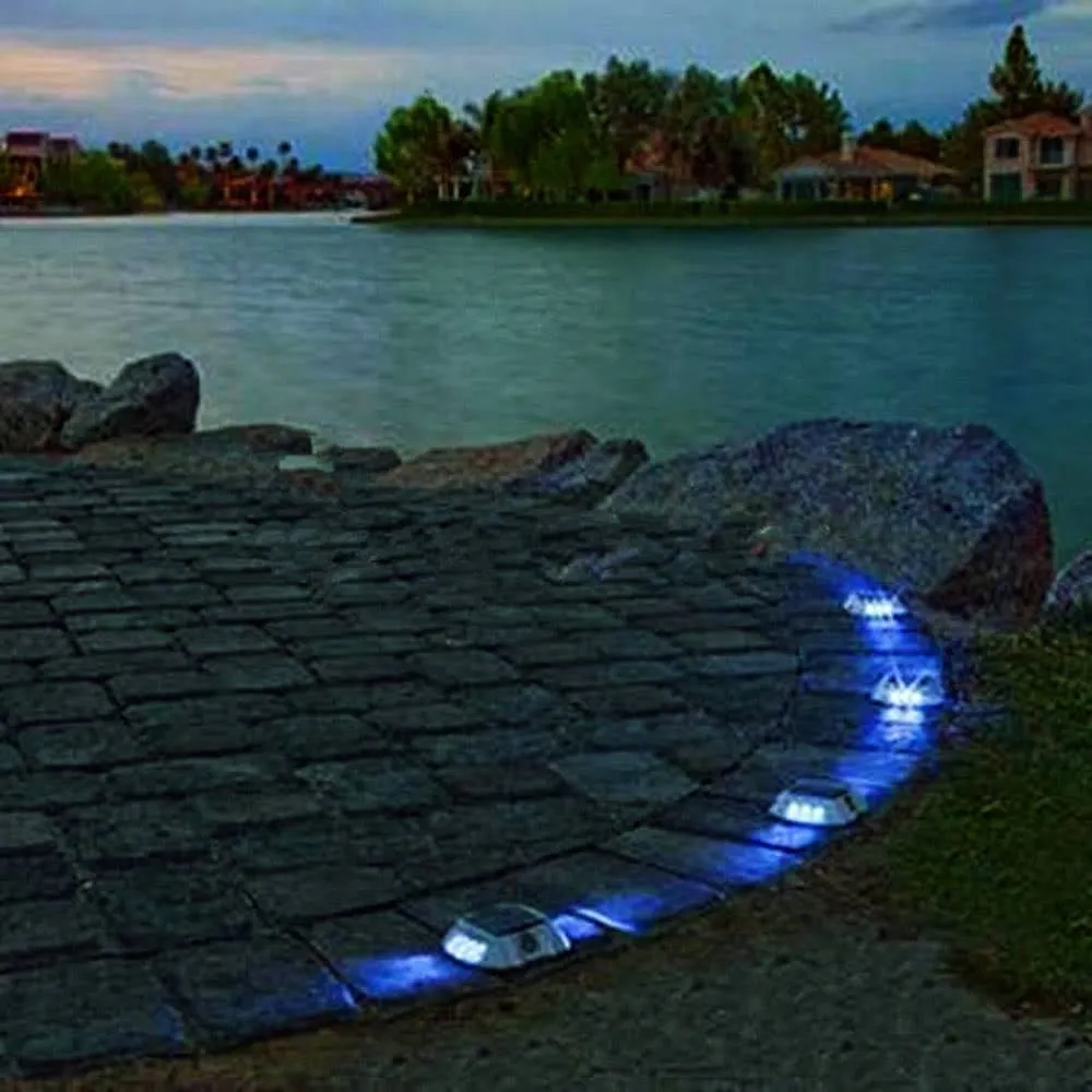 SOLARFLÖSNING TURDEN GARDEN GRATE LAMPS Solenergi Lysesensor Led Road Stud Lamp Blue Outdoor266s