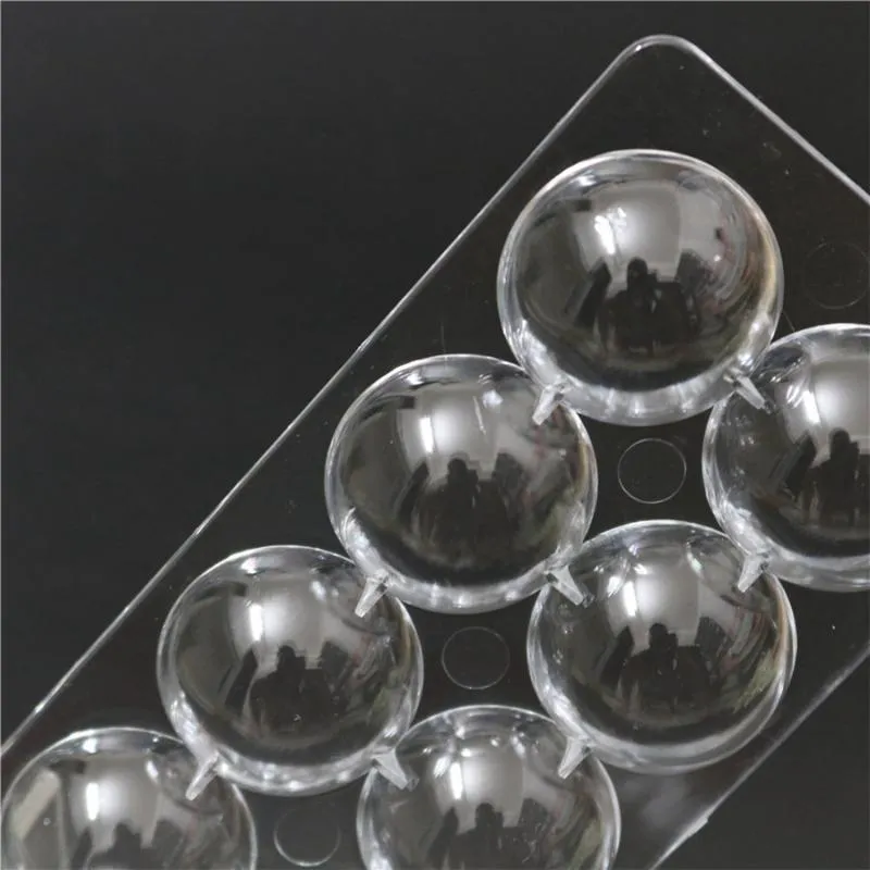 14 تجويف الكرة ثلاثية الأبعاد على شكل كرة بولي كربونات صلبة لقوالب الشوكولاتة 2288
