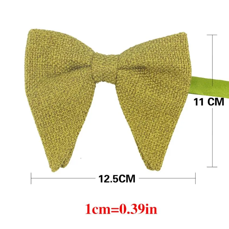 Mannen Fluwelen Vintage Vlinderdas Voor Mannen Vrouwen Smoking Effen Kleur Grote Bowtie Strik Volwassen Heren Strikjes Sjaaldassen Geel Tie1229R