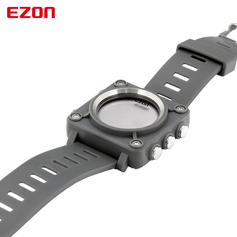 CWP 2021 Ezon L012 고품질 패션 캐주얼 디지털 시계 야외 스포츠 방수 나침반 스톱워치 손목 시계 254Y