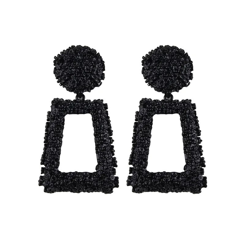 Or argent géométrique déclaration boucle d'oreille en métal goutte boucle d'oreille suspendus mode grand Vintage balancent boucles d'oreilles pour les femmes bijoux