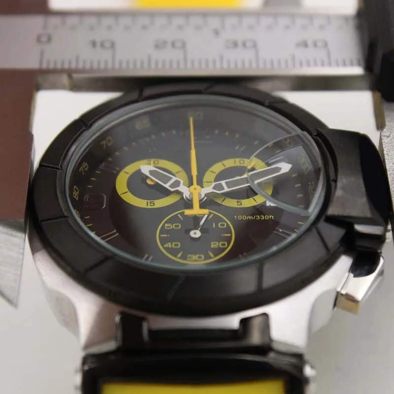 Limited Edition Quartz Golden Case Chronograph Watch Men Yellow T-Race Wristwatch Portatil Watches Rubber Band Strap Couturier 185278w