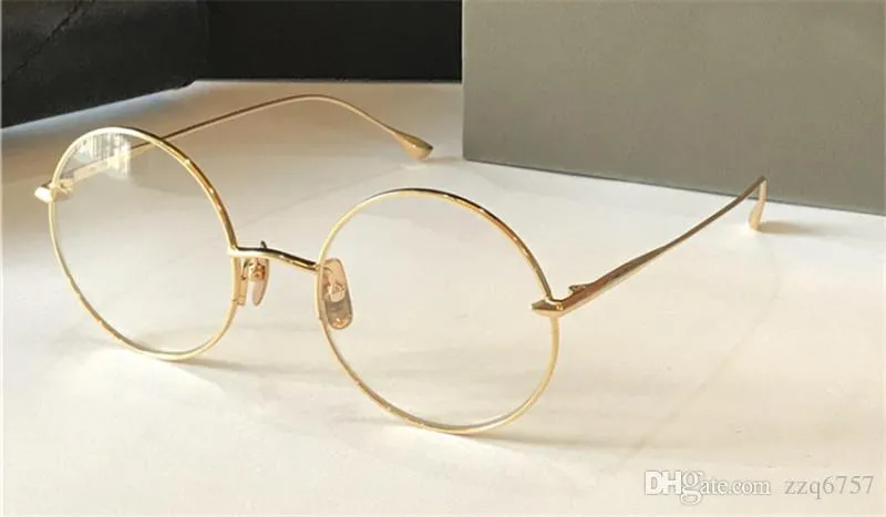 Lunettes optiques de créateur de mode Belive ronde rétro K cadre en or vintage style simple lunettes transparentes de qualité supérieure lentilles claires210t