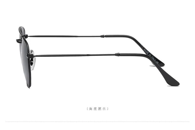 Óculos de sol masculinos de alta qualidade estilo unissex dobradiças de metal uv400 lente flash vintage quadrado óculos de sol masculino 36481690