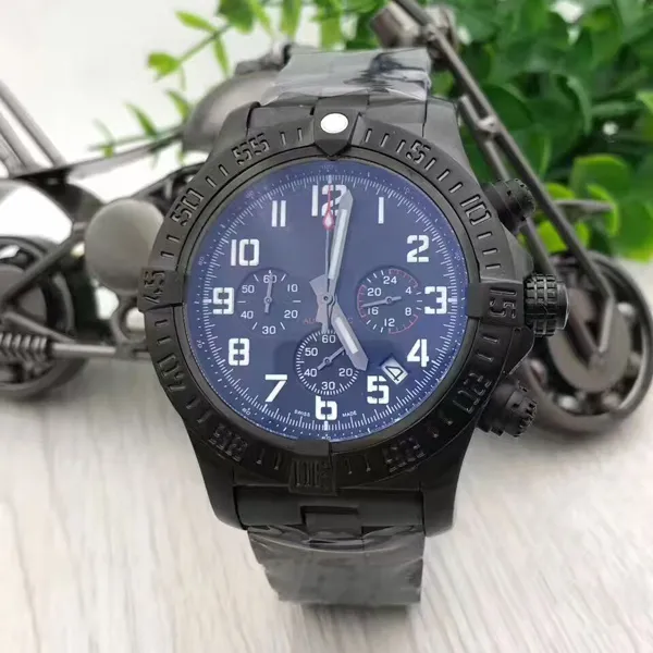 Новые мужские роскошные часы с бирками, авиационные литые цифровые часы, хронограф, календарь, черный военный резиновый ремешок для часов 279L