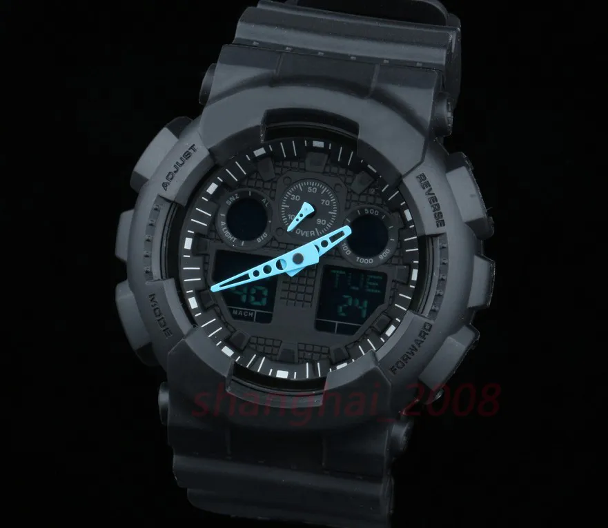 Nowy oryginalny kolor All Function Led Army Watches Watters Waterproof Watch Wathood Watch All Wskaźnik Digital Sports WristWatch2083