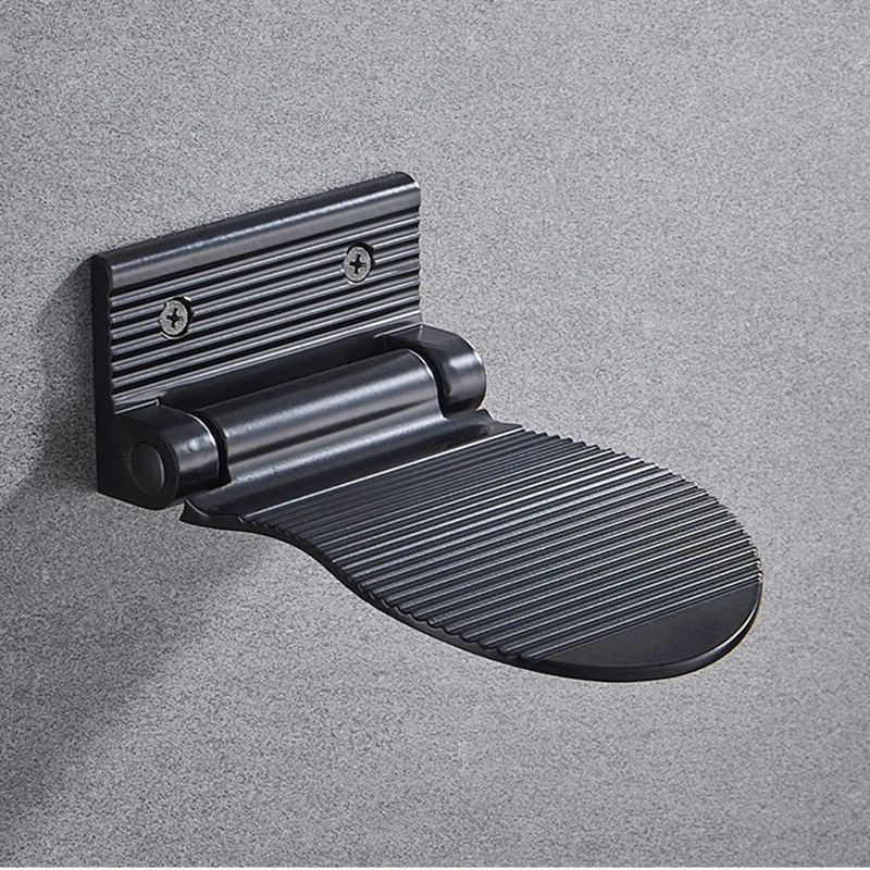 chuveiro pé resto do banheiro chuveiro footstool pedestal liga de alumínio ferragem pingente fixado na parede banho fezes black221l