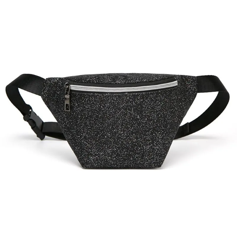 Midjeväskor ThinkThendo Women Travel Fanny Pack Telefonpåse pengar bälte plånbok glitter höft bum väska 20 x 7 13cm221e