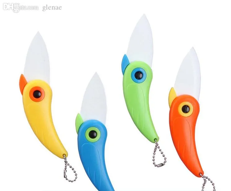 Весь 2016 г. Кулинарные инструменты Мини-птица Керамические LNIFE Подарочные Карманные керамические складные ножи LNIFE Карманные кухонные ножи для очистки фруктов LNIFE208E