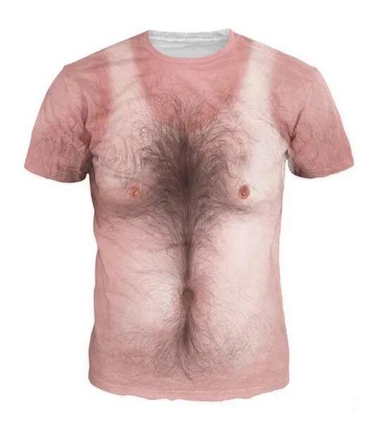 Für Mann 3D T-Shirt Bodybuilding Simulierte Muscle Tattoo T-shirt Casual Nackte Haut Brust Muskel T-shirt Lustige Kurze-hülse O-neck306v