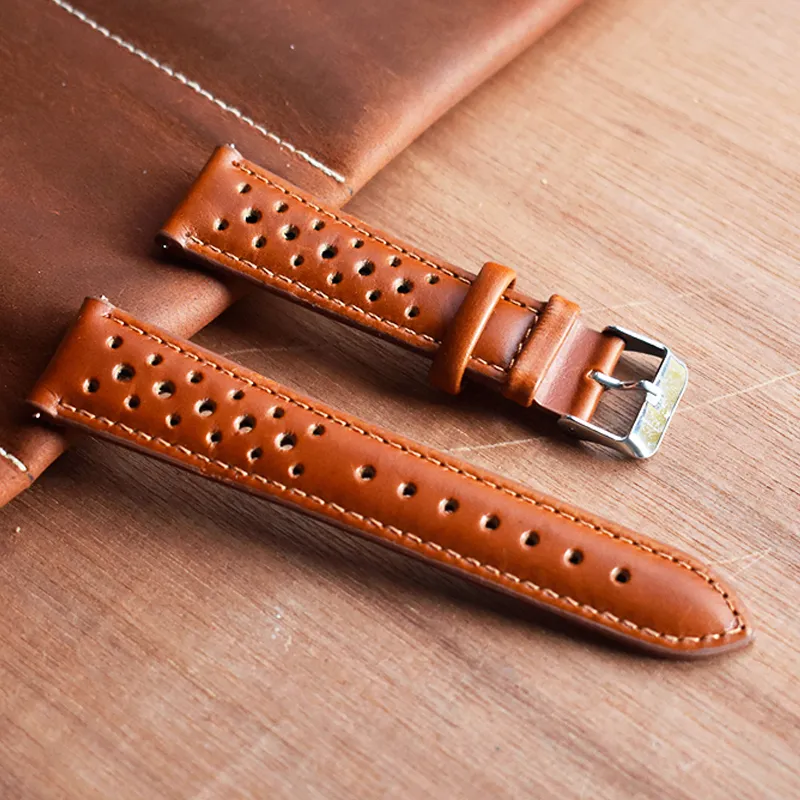 OnThelevel Leather Watch Strap 18mm 19mm 20mm 22mm Relógio Banda Banda Porosa Bandas de vigia banda de punho de pulso Y2009181979772