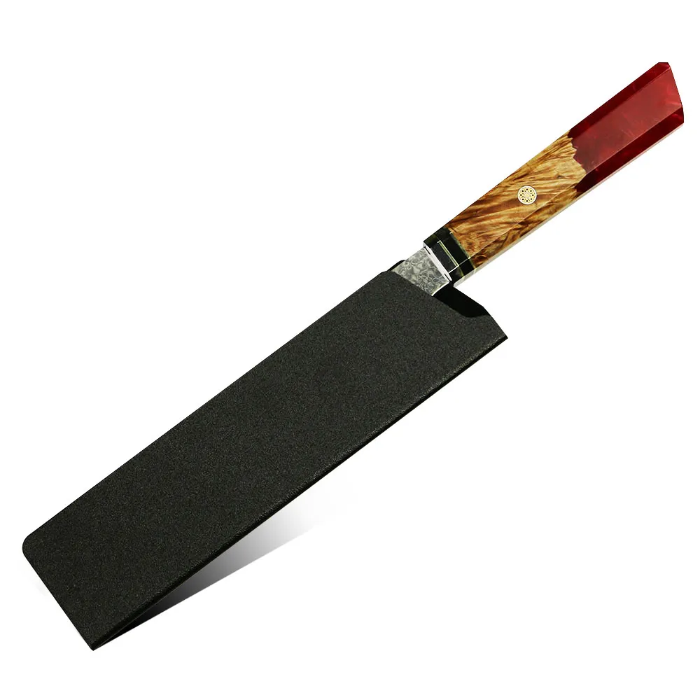 Szef kuchni noża 67 Warstwy Damascus Stal 8 -calowe japońskie noże kuchenne ostre tasakowe plaster nóż gyuto wykwintna żywica epoksydowa Solifie4466583