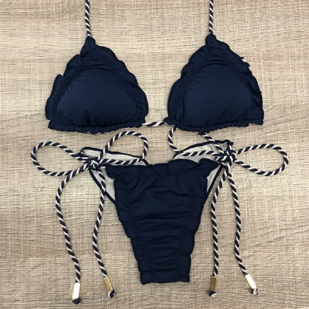 Sexy Bikinis 2020 Women Swimsuit Bandage Halter Beach Wear Bathing suits Push Up Swimwear Female Brazilian Bikini Set4881615