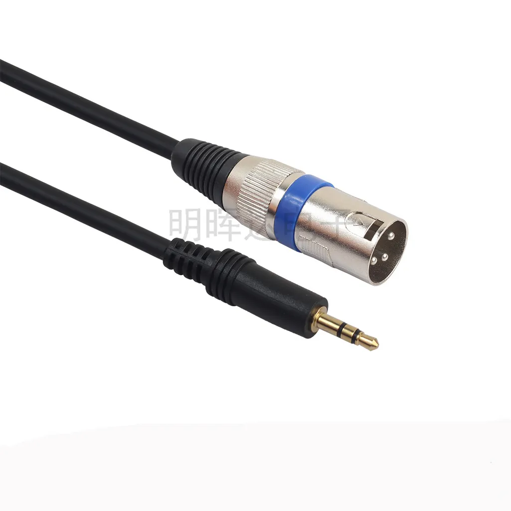 Adaptador banhado a ouro DC 3,5 mm para conector Canon macho para macho para misturadores e microfone de guitarra 3M